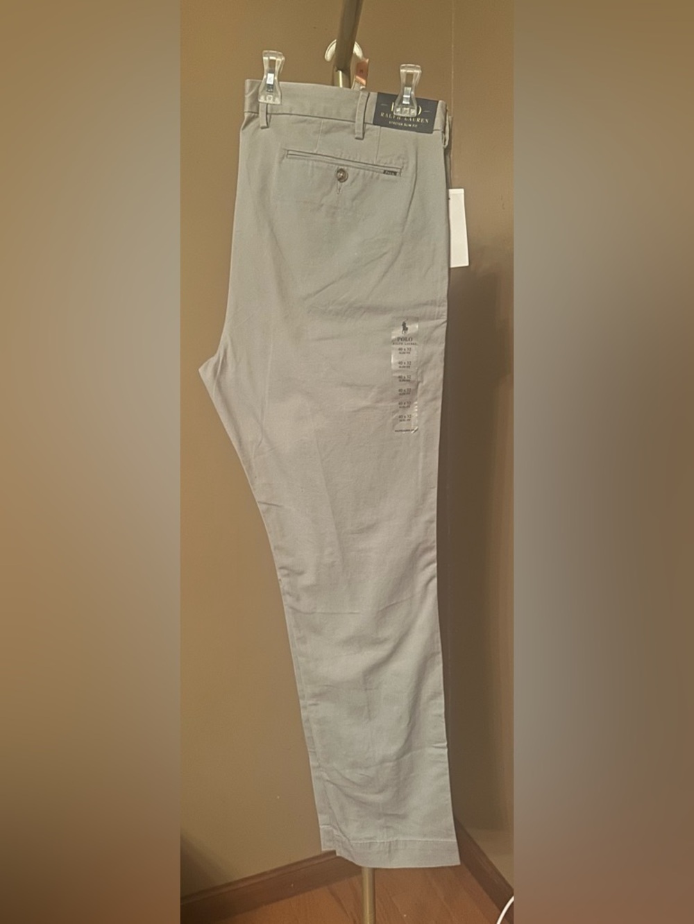 Ralph Lauren Soft Gray Men's Chinos - Stretch Slim Fit